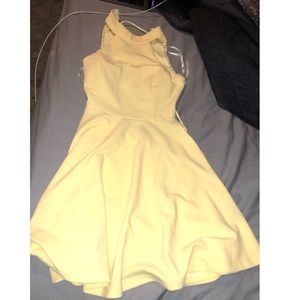 Yellow classy circle dress